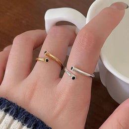 KissICON as picture Bfclub Silver Geometric Ring – Handmade Gift
