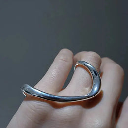 KissICON as picture Bfclub Silver Geometric Ring – Handmade Gift