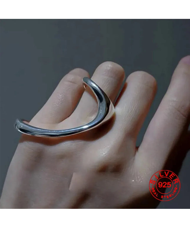 KissICON as picture Bfclub Silver Geometric Ring – Handmade Gift