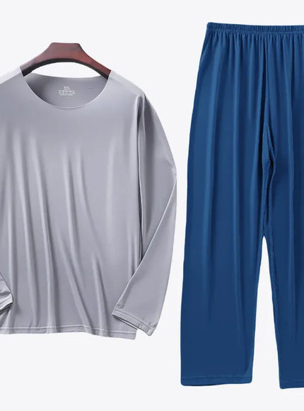 KissICON as picture36 / L KIDWHXR Mens Ice Silk Lounge Set Soft Breathable Loungewear
