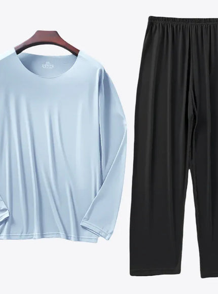KissICON as picture46 / L KIDWHXR Mens Ice Silk Lounge Set Soft Breathable Loungewear