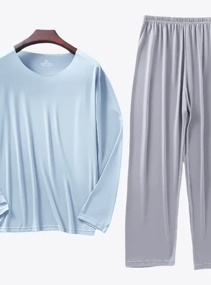 KissICON as picture48 / L KIDWHXR Mens Ice Silk Lounge Set Soft Breathable Loungewear