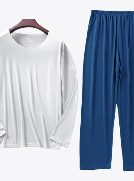 KissICON as picture5 / 1XL KIDWHXR Mens Ice Silk Lounge Set Soft Breathable Loungewear