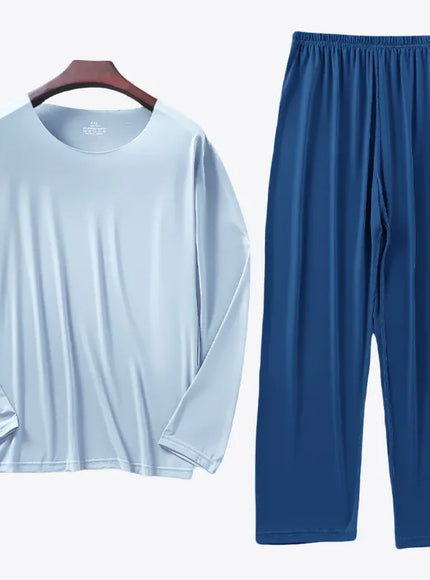KissICON as picture55 / 1XL KIDWHXR Mens Ice Silk Lounge Set Soft Breathable Loungewear