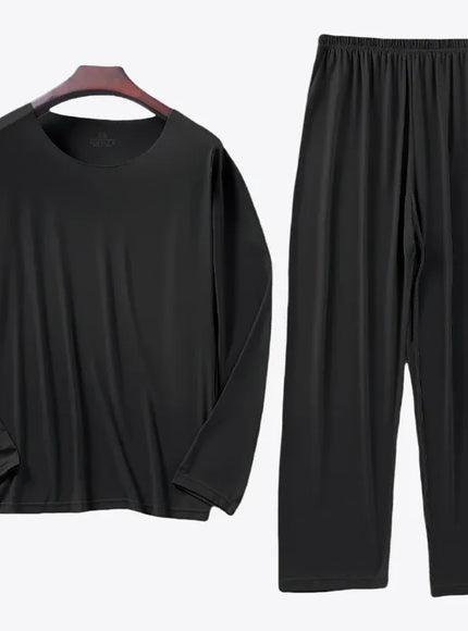 KissICON as picture7 / 1XL KIDWHXR Mens Ice Silk Lounge Set Soft Breathable Loungewear