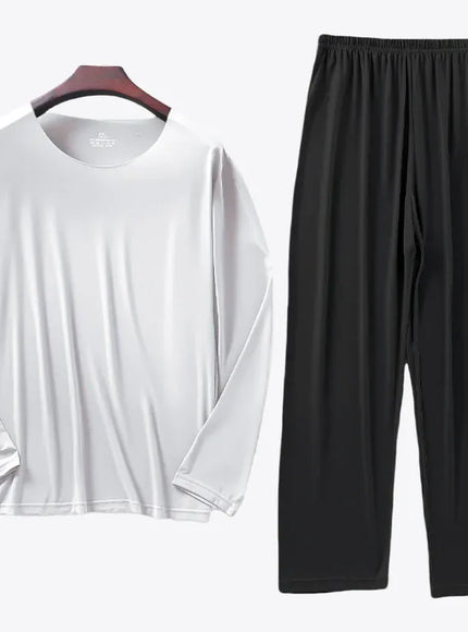 KissICON as picture80 / L KIDWHXR Mens Ice Silk Lounge Set Soft Breathable Loungewear