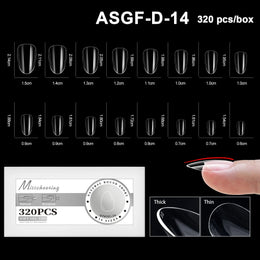 KissICON ASGF-D-14 [KissIcon] Soft Gel Nail Tips Full Cover Almond