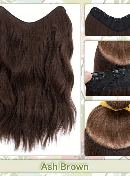 KissICON Ash Brown / 18inch KissIcon 18 Inch Clip In Hair Extensions -