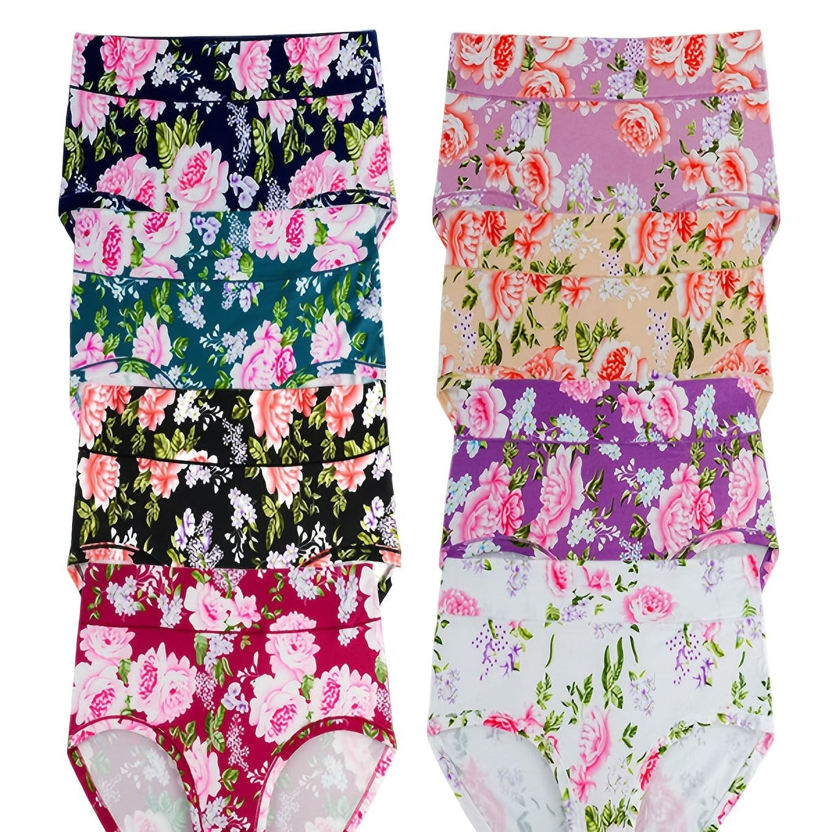 KissICON Assorted Varieties / UK 16 Floral Lace Panties 6pc Gift Set