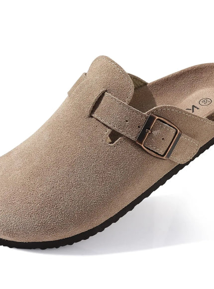 KissICON AT / 46 / China Mainland Kidmi Suede Cork Clogs Comfy Leather Slipon Beach Sandals