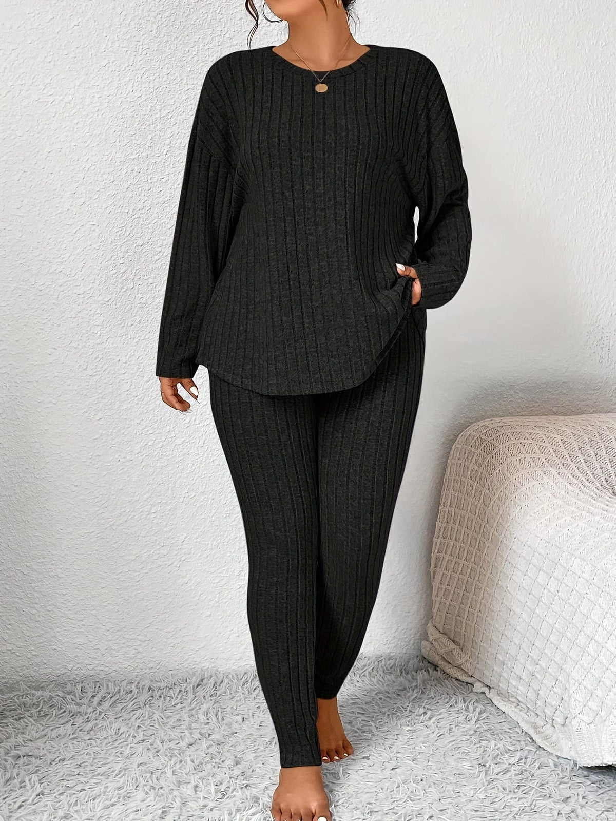 jkthpu-45 Autumn and Winter Large Size Slimming Long Sleeve