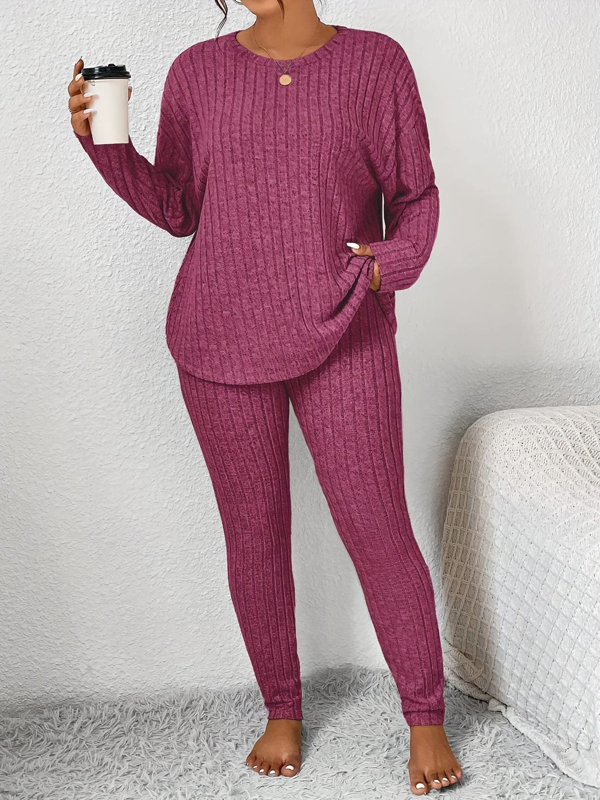 jkthpu-45 Autumn and Winter Large Size Slimming Long Sleeve