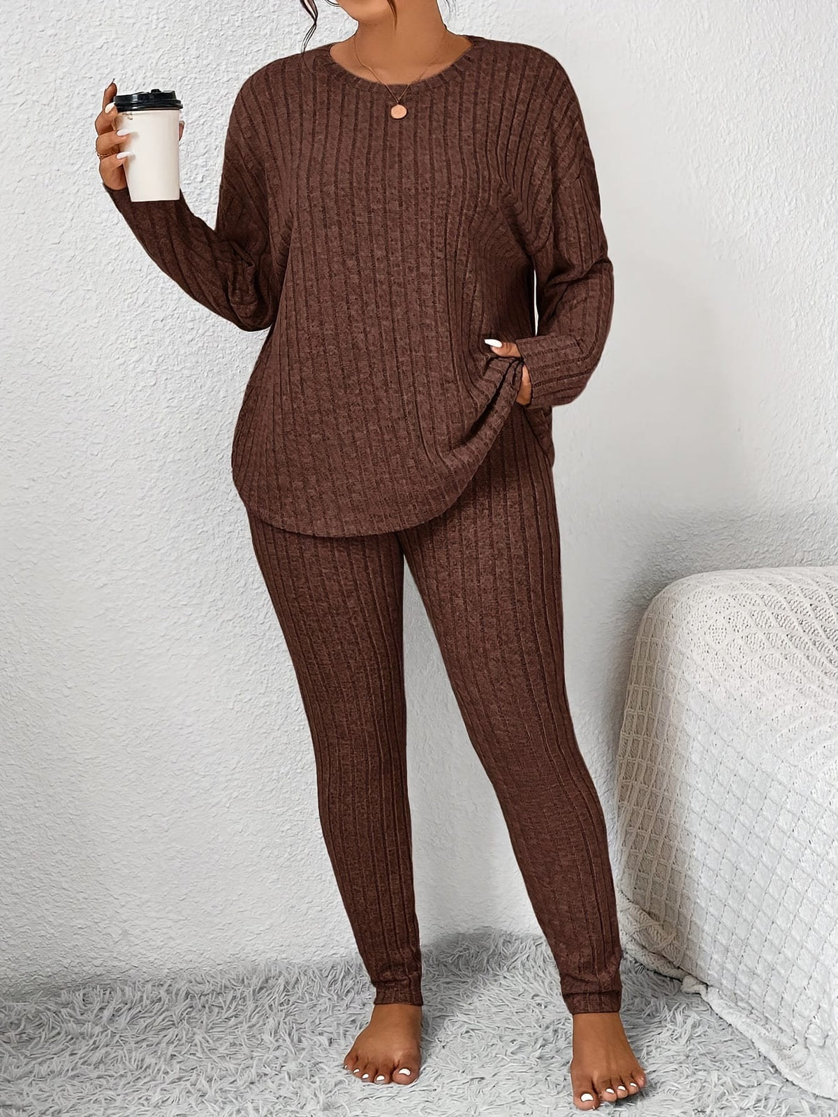 jkthpu-45 Autumn and Winter Large Size Slimming Long Sleeve