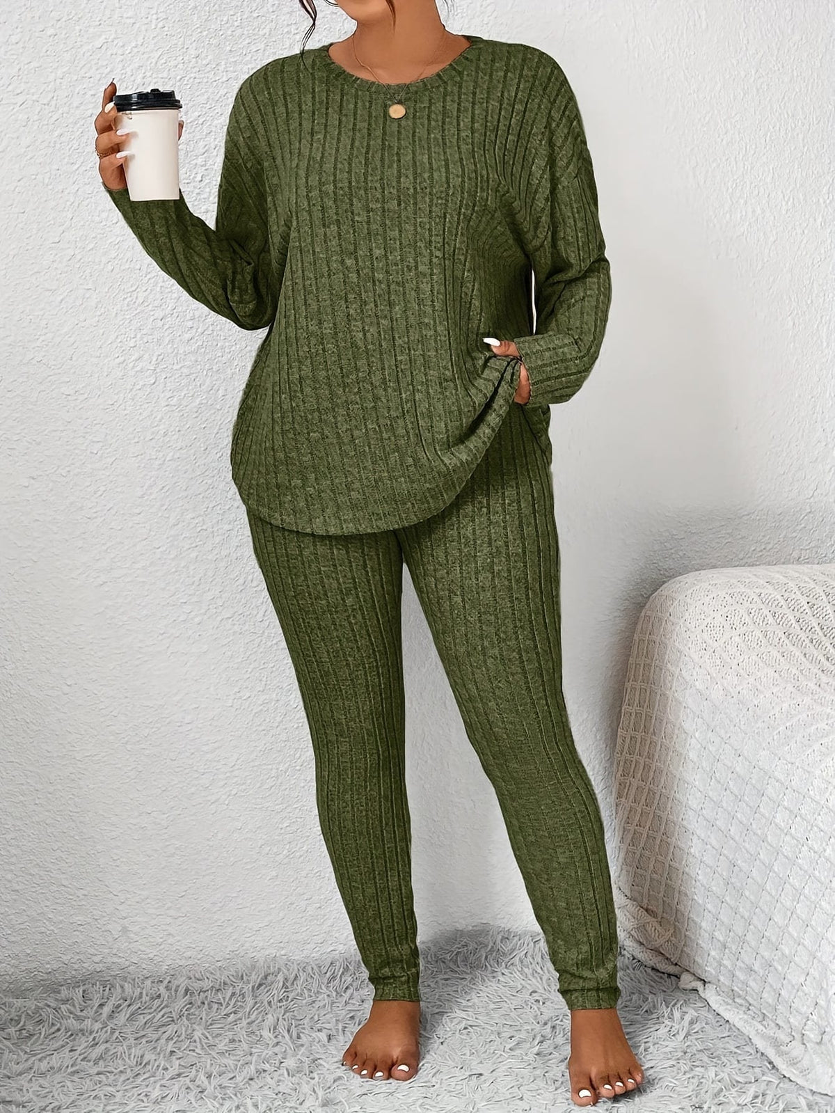 jkthpu-45 Autumn and Winter Large Size Slimming Long Sleeve