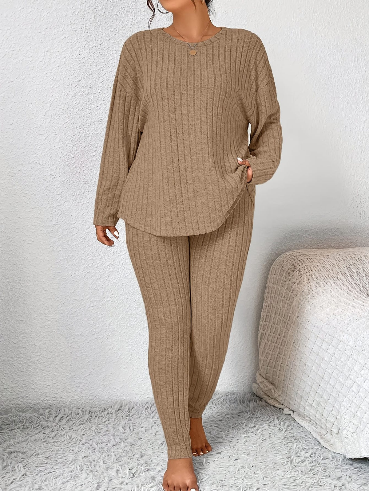 jkthpu-45 Autumn and Winter Large Size Slimming Long Sleeve