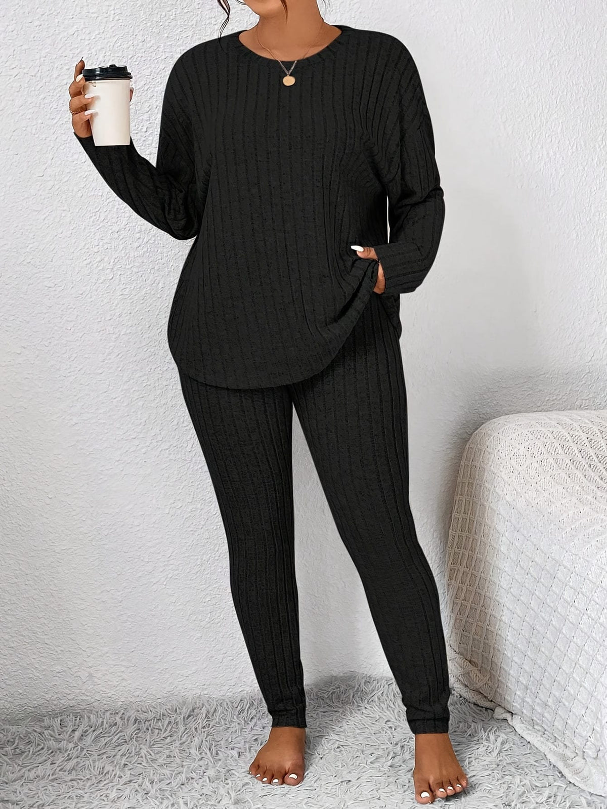 jkthpu-45 Autumn and Winter Large Size Slimming Long Sleeve