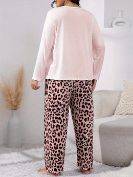 jkthpu-45 Autumn and winter pajama suit for plus size