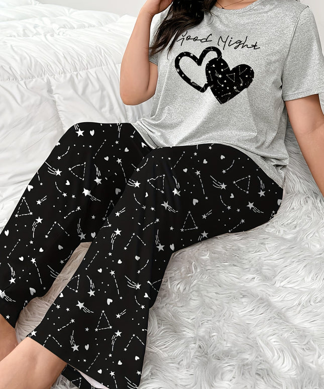 jkthpu-45 Autumn and Winter Women'S Plus Size Pajama Set