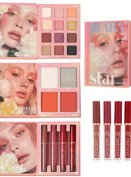 KissICON AZ-221 Az221 3page Book Makeup Palette Red