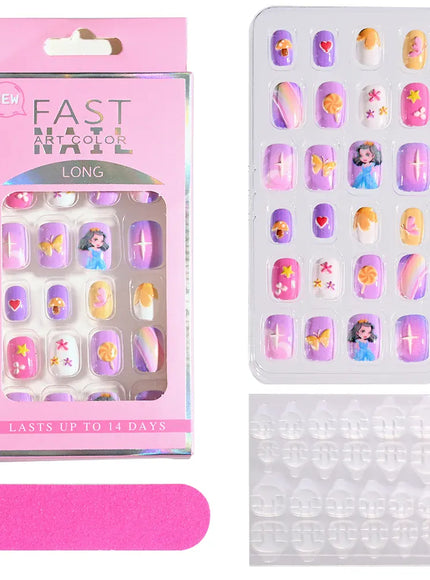 KissICON B-1 KissIcon Kids Cartoon Nail Tips - Detachable Press