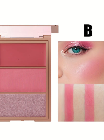KissICON B Allbeige 3in1 Cream Powder Highlighter Trio