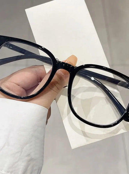 KissICON B-Black Large Square Frame Anti-Blue Light Glasses Fashion Retro Men Women Computer Goggles Reading Eyeglasses Optical Spectacle Eyewear