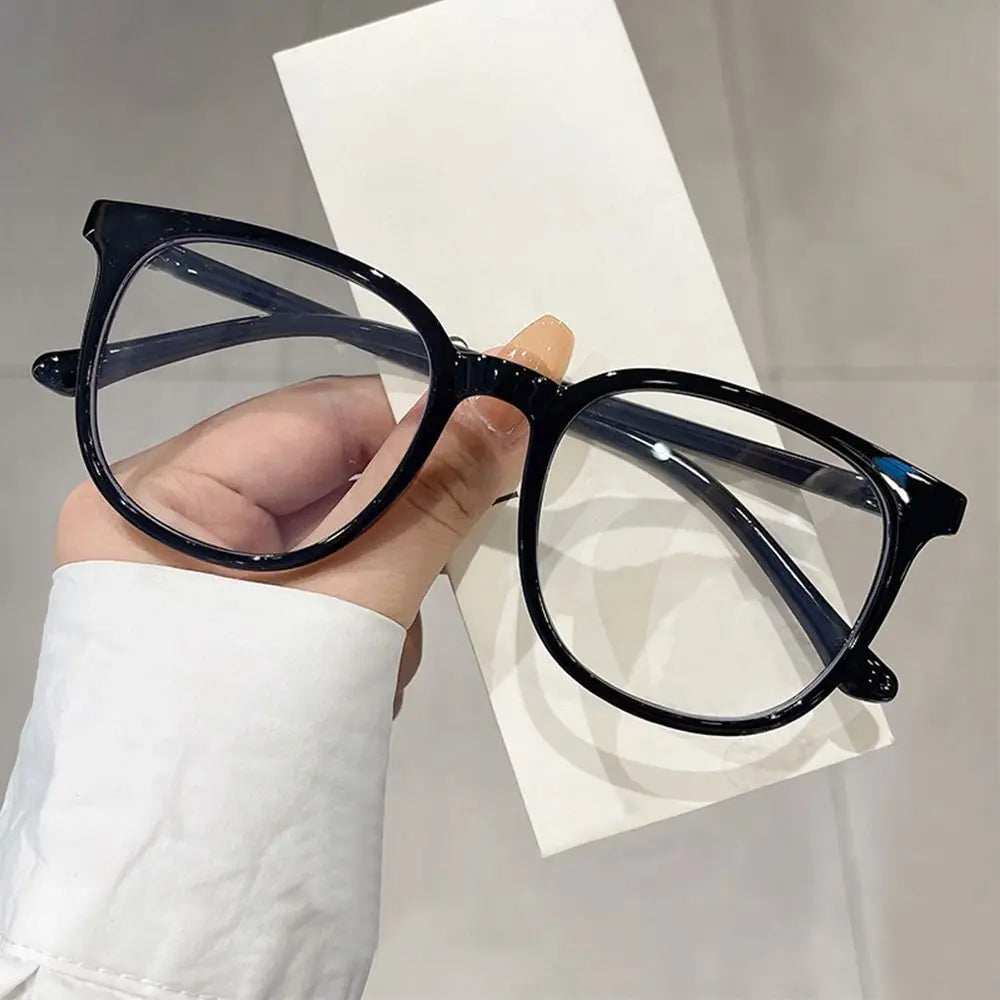 KissICON B-Black Large Square Frame Anti-Blue Light Glasses Fashion Retro Men Women Computer Goggles Reading Eyeglasses Optical Spectacle Eyewear