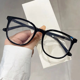 KissICON B-Black Large Square Frame Anti-Blue Light Glasses Fashion Retro Men Women Computer Goggles Reading Eyeglasses Optical Spectacle Eyewear