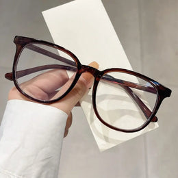 KissICON B-Brown Large Square Frame Anti-Blue Light Glasses Fashion Retro Men Women Computer Goggles Reading Eyeglasses Optical Spectacle Eyewear