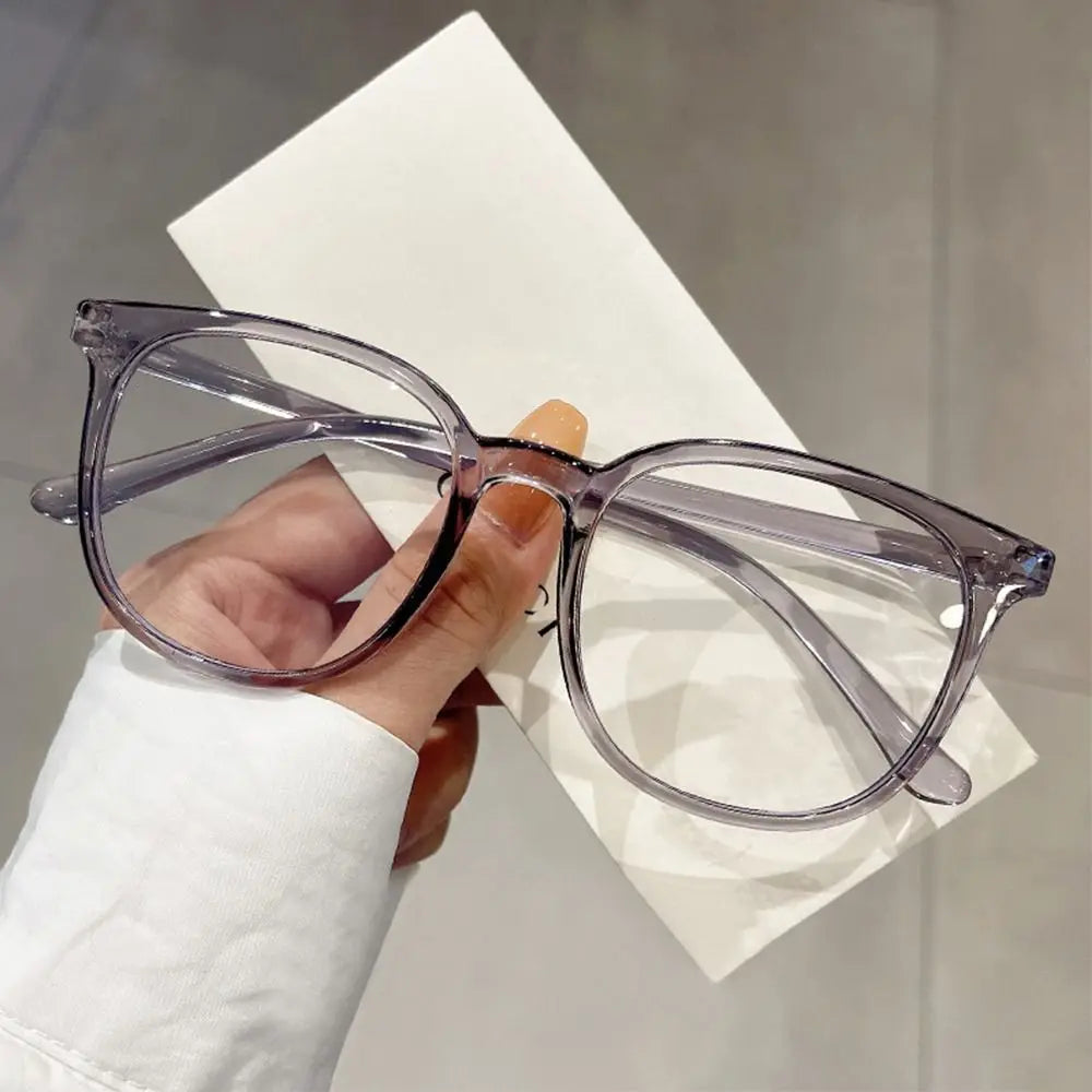 KissICON B-Grey Large Square Frame Anti-Blue Light Glasses Fashion Retro Men Women Computer Goggles Reading Eyeglasses Optical Spectacle Eyewear