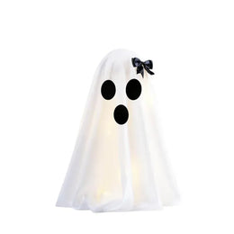 KissICON B Halloween Ghost Decoration Glowing Desktop Ghost Standing Ornament Haunted Hanging Ghost Decor for Table Home Party Night Gift