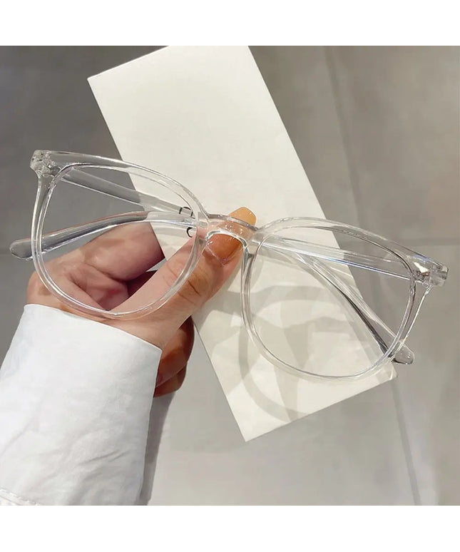 KissICON B-Transparent Large Square Frame Anti-Blue Light Glasses Fashion Retro Men Women Computer Goggles Reading Eyeglasses Optical Spectacle Eyewear