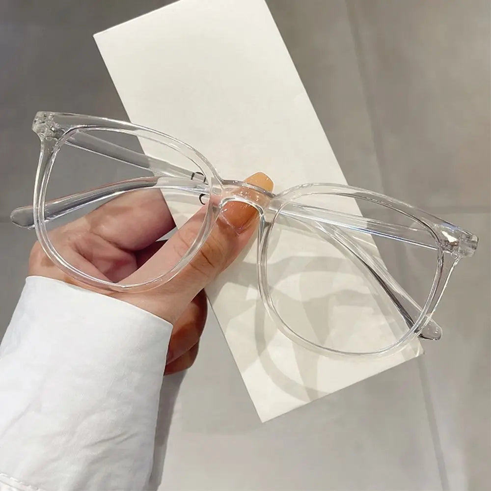 KissICON B-Transparent Large Square Frame Anti-Blue Light Glasses Fashion Retro Men Women Computer Goggles Reading Eyeglasses Optical Spectacle Eyewear