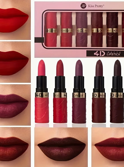 KissICON B Vibrant Velvet Matte Lipstick Set – Waterproof Nonstaining