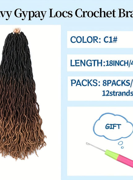 KissIcon 18 Inch Brown Goddess Faux Locs -