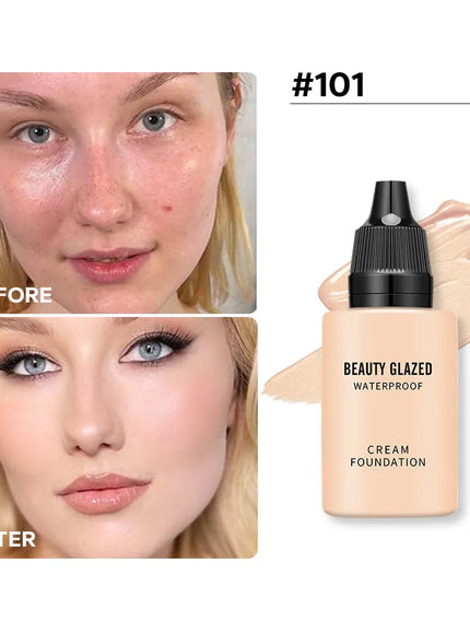 KissICON b165-1 / 16ml KissIcon Beauty Glazed 24Hr Matte Foundation - Waterproof