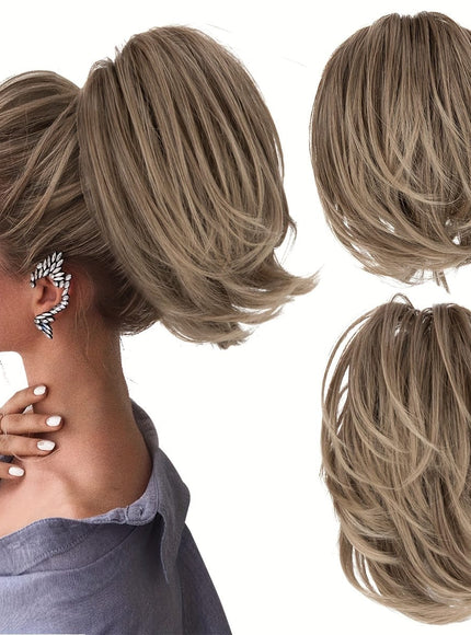 KissIcon Claw Clip Bun Hair Extensions - Bendable