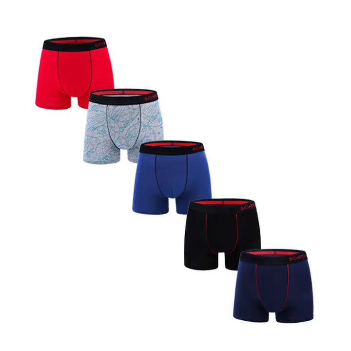 5Pack Sexy Cotton Mens Boxer Briefs Underwear Set