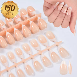 KissICON B2 KissIcon Nude Pink Almond Nails White Tip -