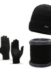 Hat & Scarf & Gloves- Black