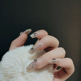 KissICON B316 White French Press On Nails 3D Bowknot Full