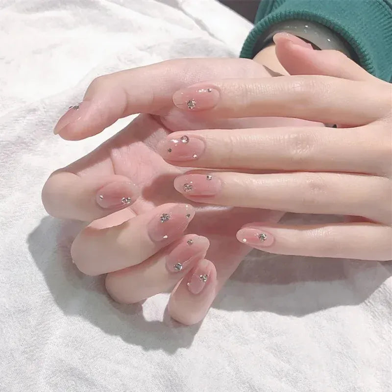 KissICON B332 White French Press On Nails 3D Bowknot Full