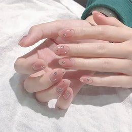 KissICON B332 White French Press On Nails 3D Bowknot Full