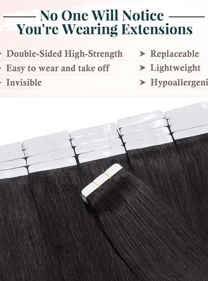 KissIcon Tape-In Straight Hair Extensions 16-26 - Weft