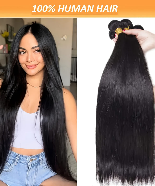 KissIcon Brazilian Straight Hair 3 Bundles Virgin Hair