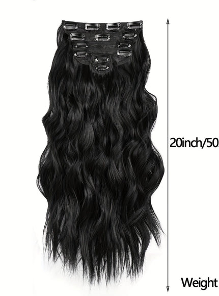 KissIcon 20 Inch Thick Curly Clip Hair Extensions