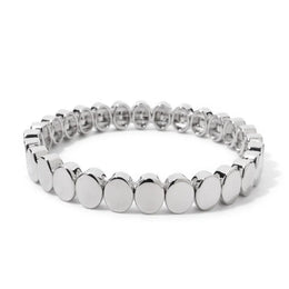 KissICON Bangle 1 / China Mainland / 52-54mm 6x8mm Enamel Crystal Bracelets For Women Gold Color Zirconia Rhombus Bead Elastic Bangle