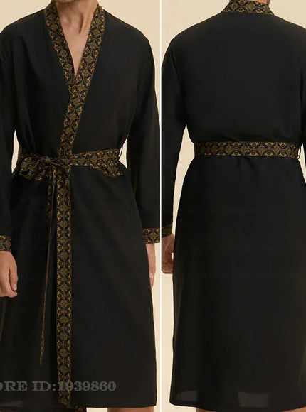 KissICON Baroque Silky Satin Kimono Robe  Shorts Pajama Set