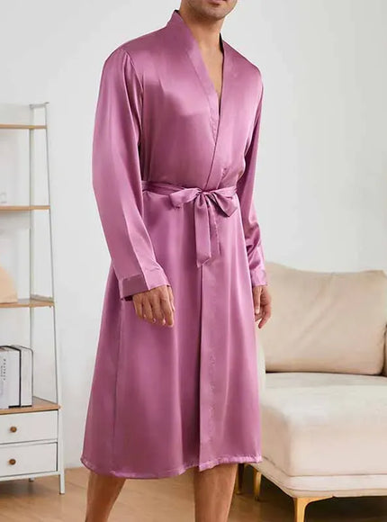 KissICON Baroque Silky Satin Lounge Set Robe Shorts Nightgown
