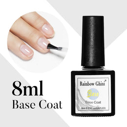 KissICON base-8ml Rainbow Ghini 10ml matte top coat gel Nail